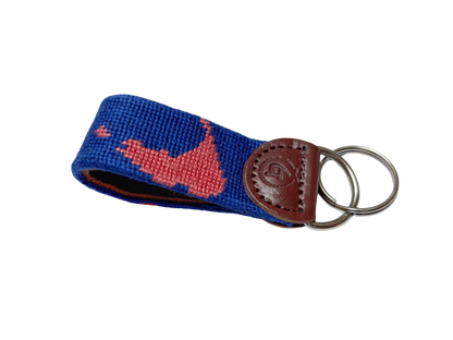 Nantucket Needlepoint Keychain