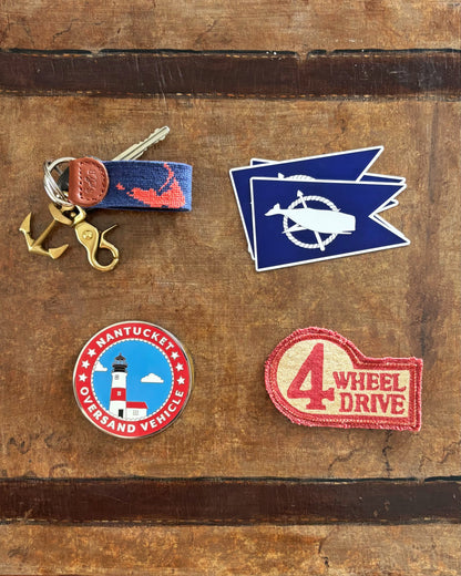 Nantucket Needlepoint Keychain