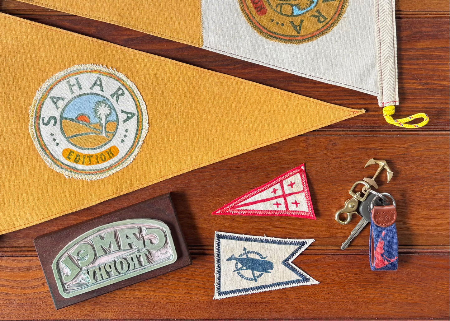 Nantucket Needlepoint Keychain